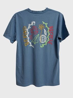 NWT Urban Outfitters Re.Purpose Be Kind Recycle T-Shirt S Blue Comfy Soft Tee
